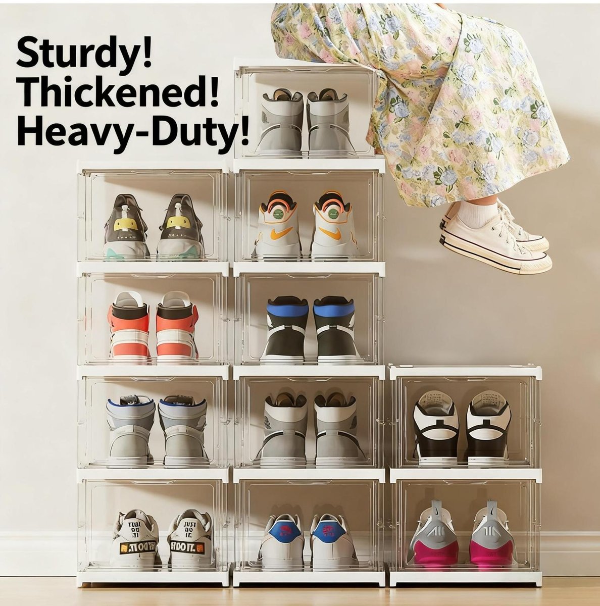 Foldable shoe boxes